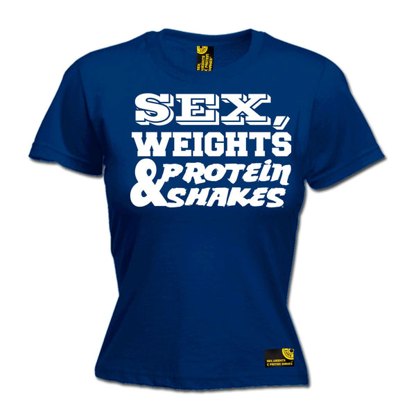 Sex Weights & Protein Shakes Women's Fitted T-Shirt
