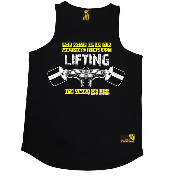 SWPS For Some Of Us It's A Way Of Life Sex Weights And Protein Shakes Gym Men's Training Vest