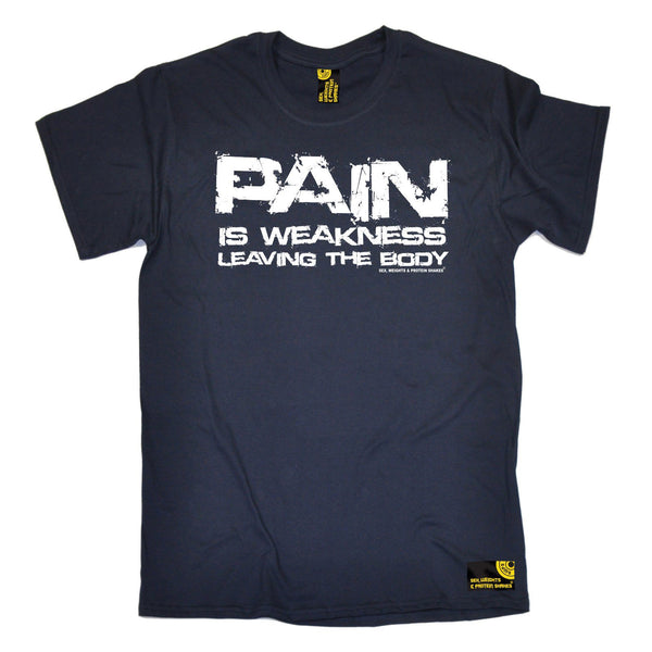 SWPS Men's Pain Is Weakness Leaving The Body Sex Weights And Protein Shakes Gym T-Shirt