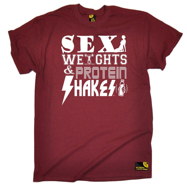 Sex Weights and Protein Shakes Men's Sex Weights And Protein Shakes D2 Gym T-Shirt