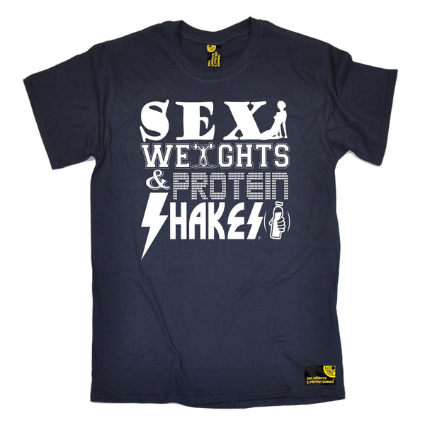 Sex Weights and Protein Shakes Men's Sex Weights And Protein Shakes D2 Gym T-Shirt
