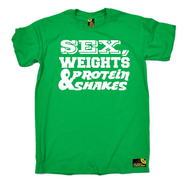 Sex Weights and Protein Shakes Men's Sex Weights & Protein Shakes D1 Gym T-Shirt