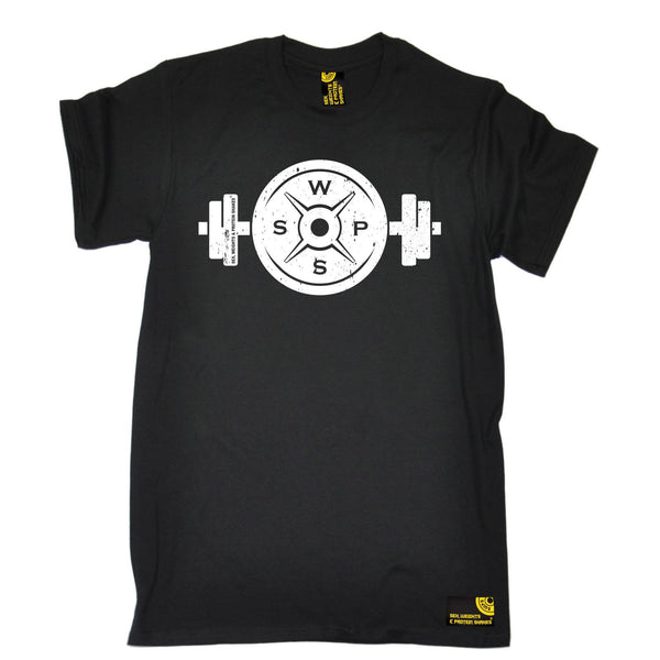 SWPS Men's Weight Dumbbell Design Sex Weights And Protein Shakes Gym T-Shirt