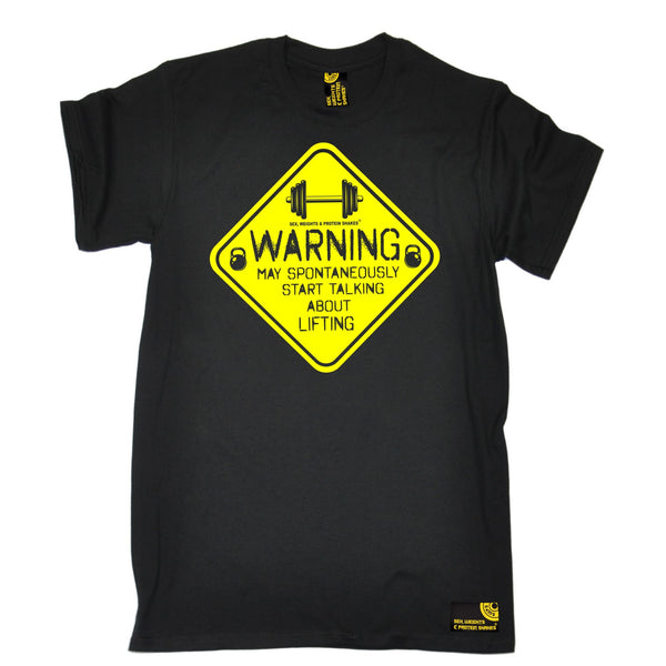 Sex Weights and Protein Shakes GYM Training Body Building -  Men's Warning May Spontaneously ... Lifting T-SHIRT - SWPS Fitness Gifts