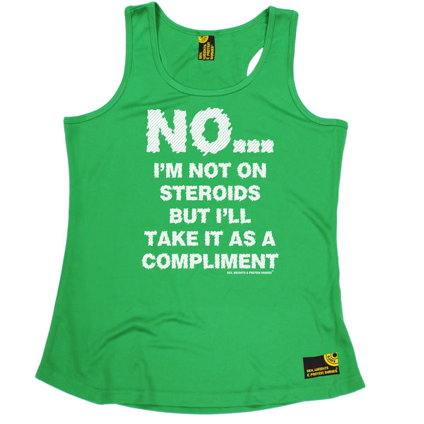 No I'm Not On Steroids ... As A Compliment Girlie Performance Training Cool Vest