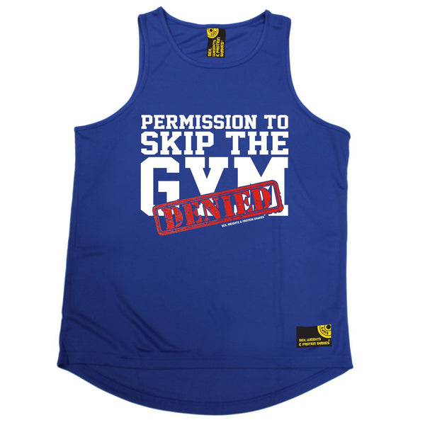 SWPS Permission To Skip The Gym Denied Sex Weights And Protein Shakes Men's Training Vest