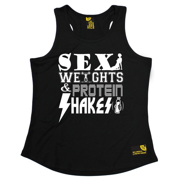 Sex Weights and Protein Shakes Sex Weights And Protein Shakes D2 Gym Girlie Training Vest