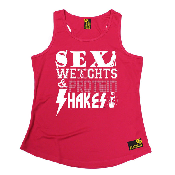 Sex Weights and Protein Shakes Sex Weights And Protein Shakes D2 Gym Girlie Training Vest