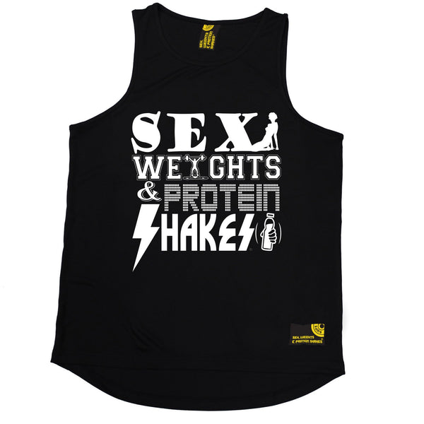 Sex Weights and Protein Shakes Sex Weights And Protein Shakes D2 Gym Men's Training Vest