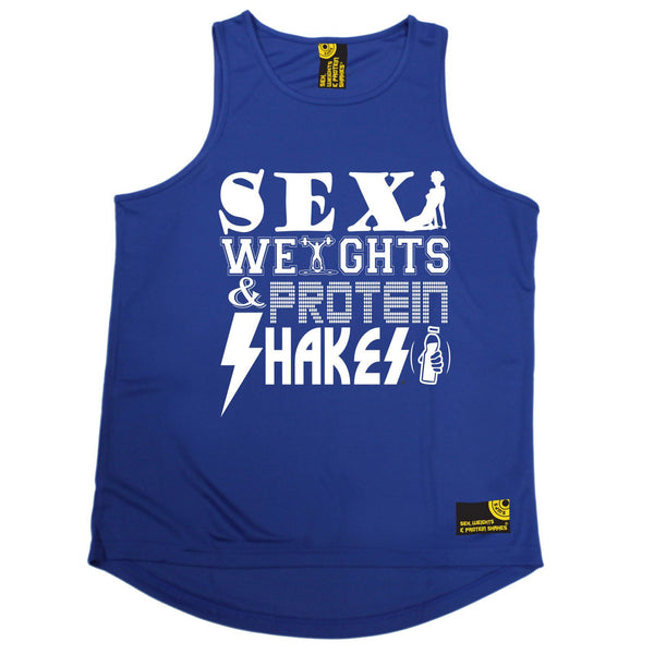Sex Weights and Protein Shakes Sex Weights And Protein Shakes D2 Gym Men's Training Vest