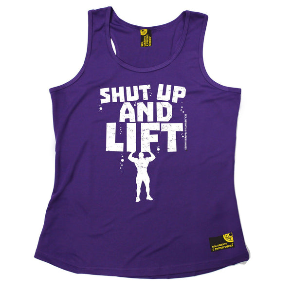 SWPS Shut Up And Lift Sex Weights And Protein Shakes Gym Girlie Training Vest