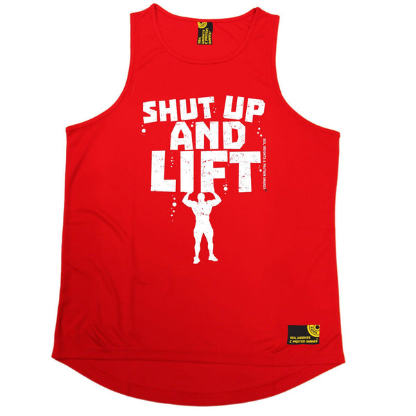 SWPS Shut Up And Lift Sex Weights And Protein Shakes Gym Men's Training Vest