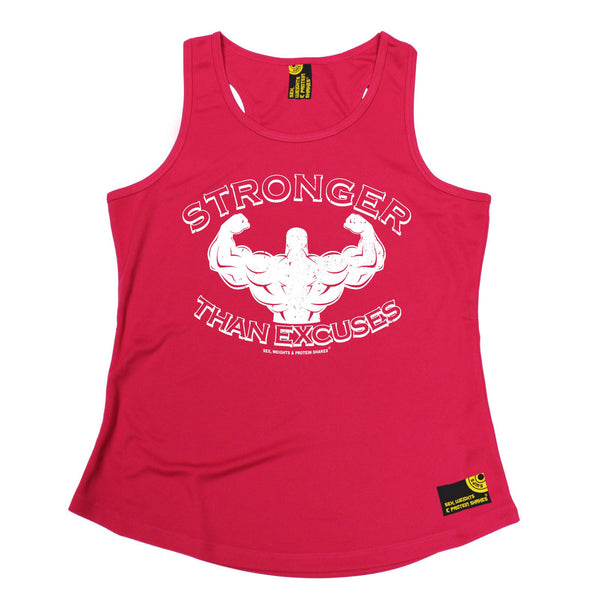 Stronger Than Excuses Girlie Performance Training Cool Vest