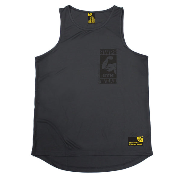 SWPS Gym Wear Breast Pocket Black Design Sex Weights And Protein Shakes Men's Training Vest