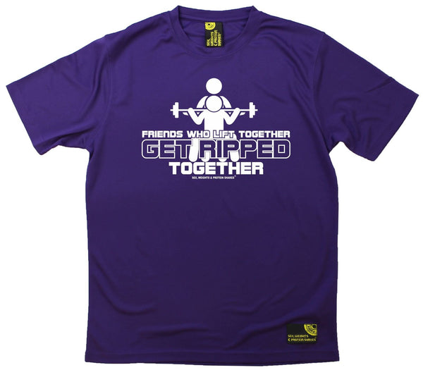Men's SWPS - Friend Who Lift Together Get Ripped Together - Dry Fit Breathable Sports T-SHIRT