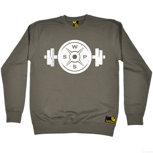 Sex Weights and Protein Shakes GYM Training Body Building -   Swps Weight Plate Dumbbell Design - SWEATSHIRT - SWPS Fitness Gifts