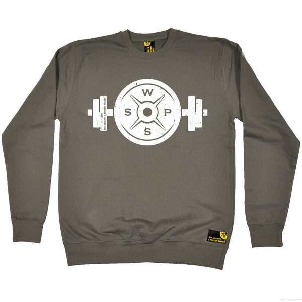 Weight Plate Dumbbell Design Sweatshirt