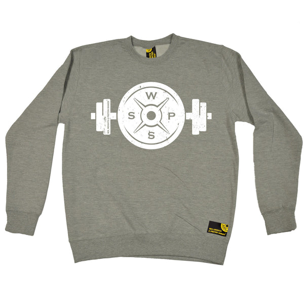 Sex Weights and Protein Shakes GYM Training Body Building -   Swps Weight Plate Dumbbell Design - SWEATSHIRT - SWPS Fitness Gifts