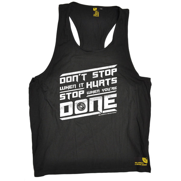 SWPS Don't Stop When It Hurts Sex Weights And Protein Shakes Gym Men's Tank Top