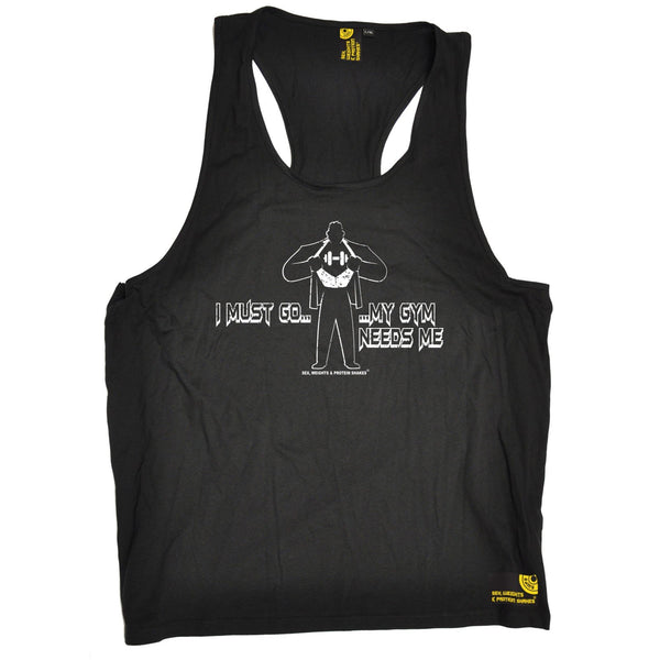 SWPS I Must Go My Gym Needs Me Sex Weights And Protein Shakes Men's Tank Top
