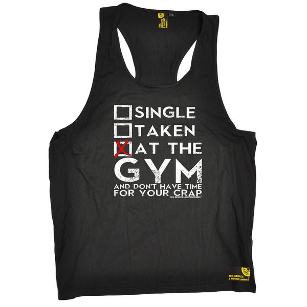 SWPS Single Taken At The Gym Sex Weights And Protein Shakes Men's Tank Top