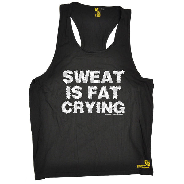 SWPS Sweat Is Fat Crying Sex Weights And Protein Shakes Gym Men's Tank Top