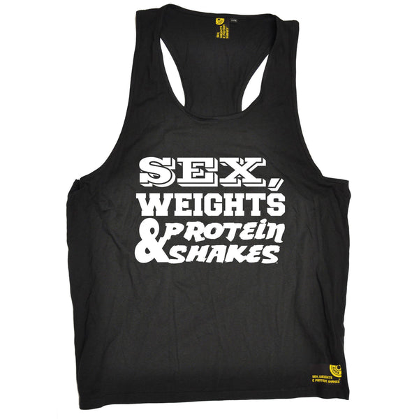 Sex Weights and Protein Shakes Sex Weights & Protein Shakes D1 Gym Men's Tank Top
