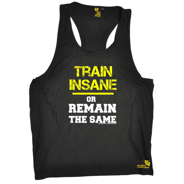 Sex Weights and Protein Shakes GYM Training Body Building -  Men's Train Insane Or Remain The Same - TANK TOP - SWPS Fitness Gifts