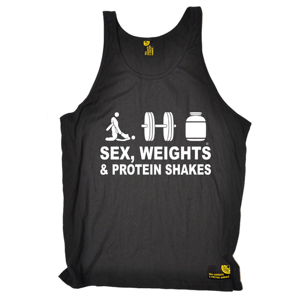 Sex Weights and Protein Shakes Sex Weights & Protein Shakes D3 Gym Vest Top