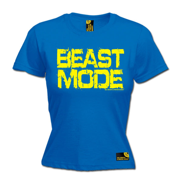 Sex Weights and Protein Shakes Women's Beast Mode Sex Weights And Protein Shakes Gym T-Shirt