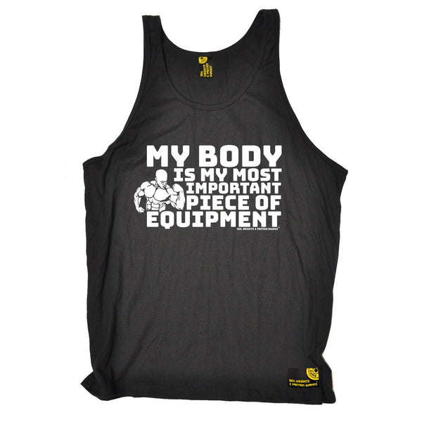 SWPS - My Body Is My Most Important Equipment - Gym DRYFIT PERFORMANCE VEST SINGLET TOP