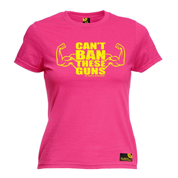 SWPS Women's Can't Ban These Guns Sex Weights And Protein Shakes Gym T-Shirt