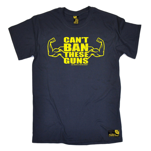 SWPS Men's Can't Ban These Guns Sex Weights And Protein Shakes Gym T-Shirt
