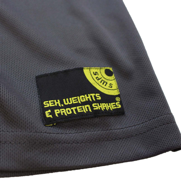 Sex Weights and Protein Shakes Gym Bodybuilding Tee - Black Six Pack Coming Soon - Dry Fit Performance T-Shirt