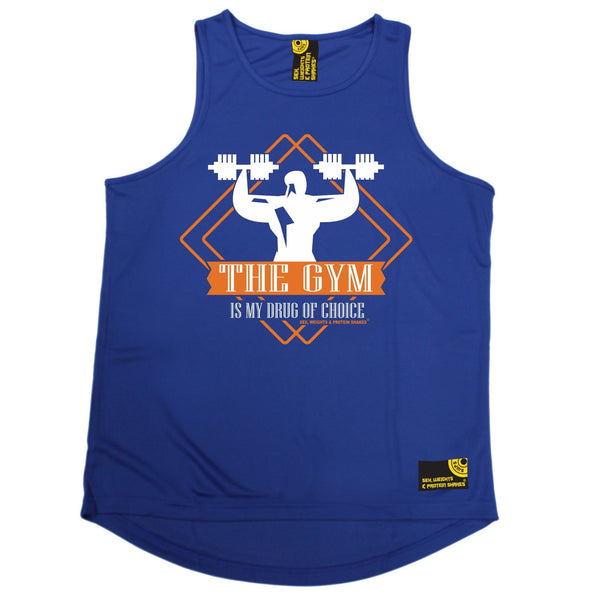 SWPS The Gym Is My Drug Of Choice Sex Weights And Protein Shakes Men's Training Vest