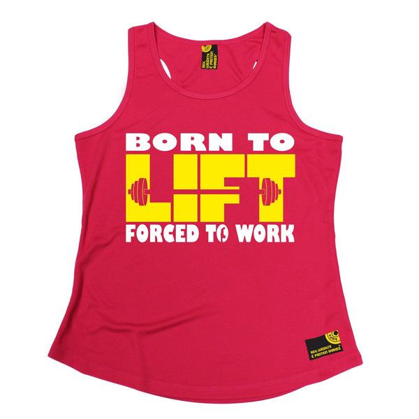 SWPS Born To Lift Forced To Work Sex Weights And Protein Shakes Gym Girlie Training Vest