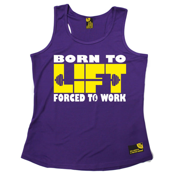 SWPS Born To Lift Forced To Work Sex Weights And Protein Shakes Gym Girlie Training Vest