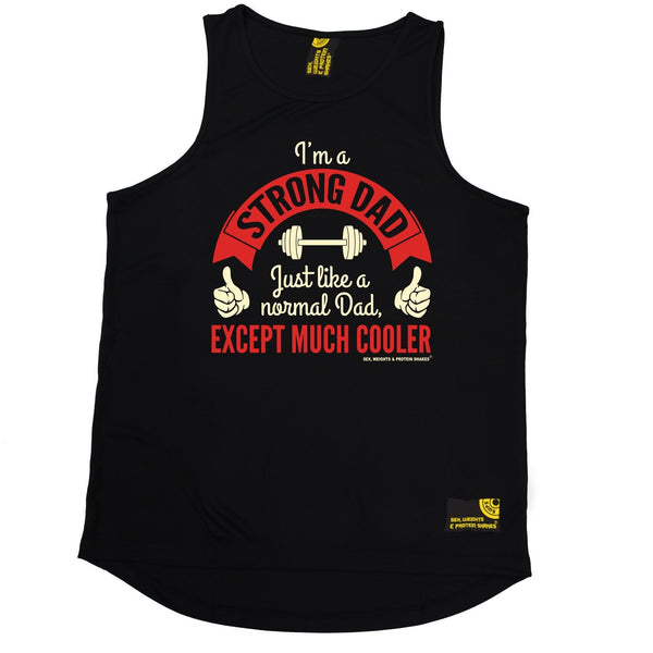SWPS I'm A Strong Dad ... Cooler Sex Weights And Protein Shakes Gym Men's Training Vest