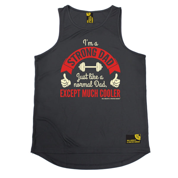 SWPS I'm A Strong Dad ... Cooler Sex Weights And Protein Shakes Gym Men's Training Vest