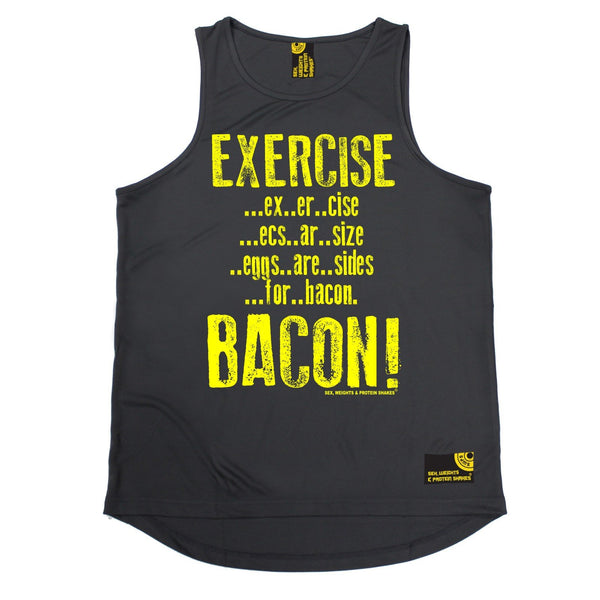 SWPS Exercise Bacon Sex Weights And Protein Shakes Gym Men's Training Vest