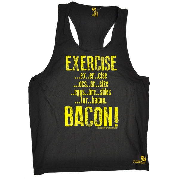 Sex Weights and Protein Shakes Exercise Bacon Sex Weights And Protein Shakes Gym Men's Tank Top