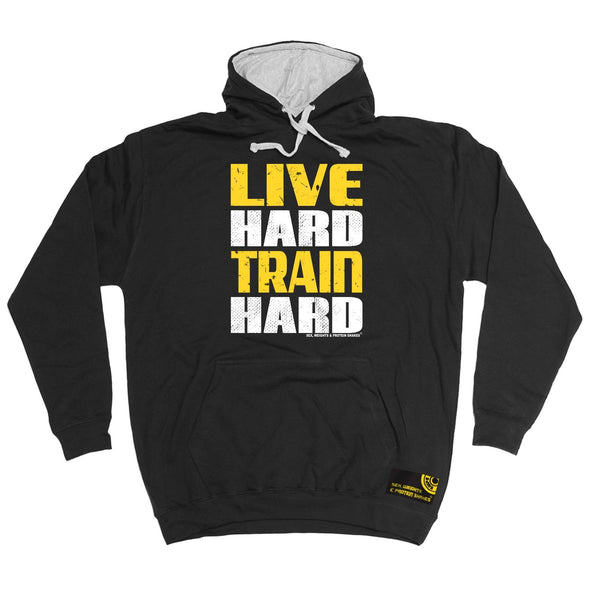 Sex Weights and Protein Shakes Live Hard Train Hard Sex Weights And Protein Shakes Gym Hoodie