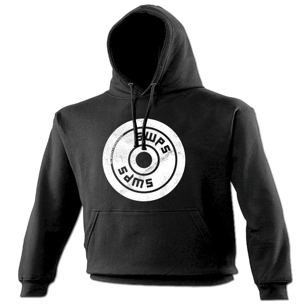 Sex Weights and Protein Shakes GYM Training Body Building -  123t SWPS Unisex Men's Women's SWPS SWPS ... WEIGHT PLATE DESIGN - HOODIE - SWPS Fitness Gifts