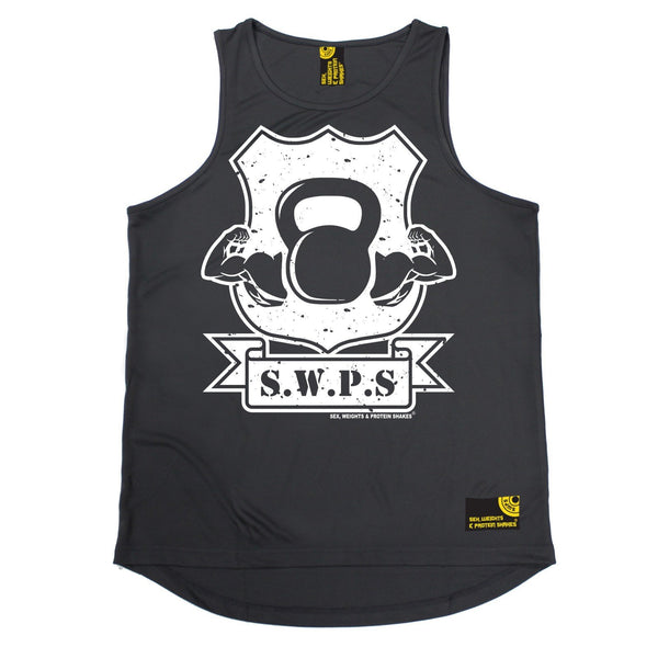 SWPS Flexing Kettlebell Sex Weights And Protein Shakes Gym Men's Training Vest