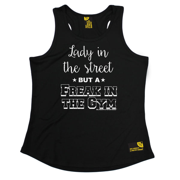 Lady in The Street But A Freak In The Gym Girlie Performance Training Cool Vest