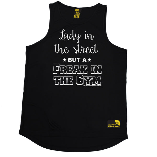 SWPS Lady in The Street Freak In The Gym Sex Weights And Protein Shakes Men's Training Vest