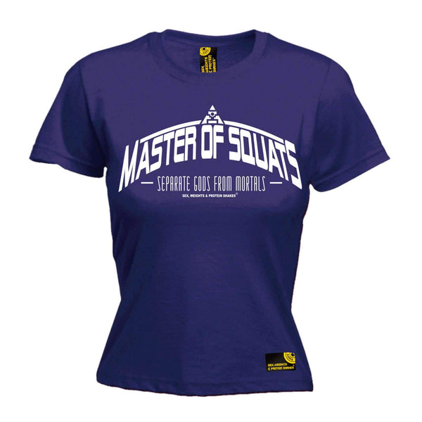 SWPS Womens - Master Of Squats - Gym DRYFIT PERFORMANCE ROUND NECK T-SHIRT
