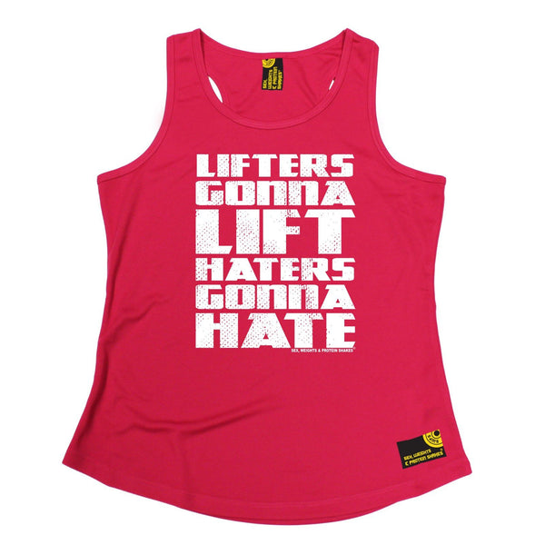SWPS Lifters Gonna Lift Haters Gonna Hate Sex Weight and Protein Shakes Gym Girlie Training Vest