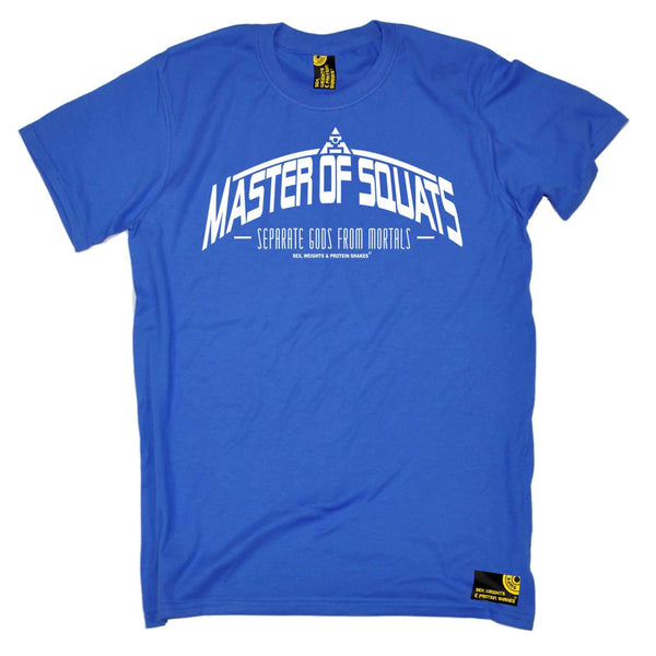 Sex Weights and Protein Shakes Mens - Master Of Squats - Gym T-SHIRT