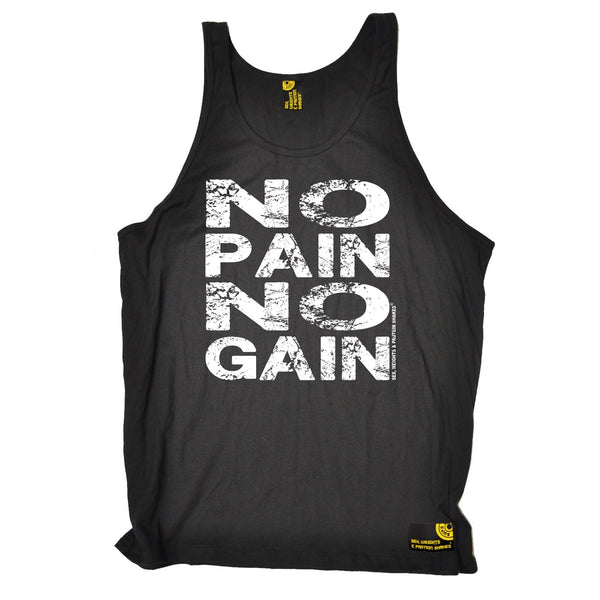 Sex Weights and Protein Shakes No Pain No Gain Sex Weights And Protein Shakes Gym Vest Top
